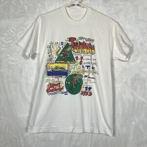 St. Thomas US Virgin Islands 93 Triathlon T-Shirt Vintage No Tag-L? Singl Stitch